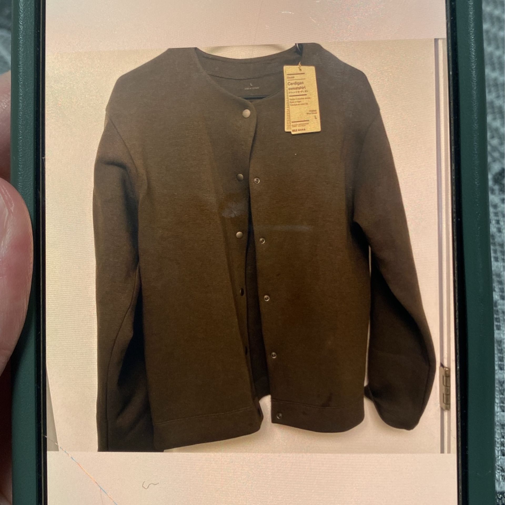 MUJI Double Knitted Sweatshirt Cardigan