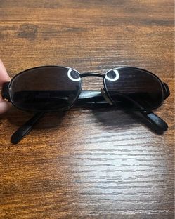 Gianni Versace MOD X19 COL 028 Black Oval Metal Sunglasses Brown Lenses Italy