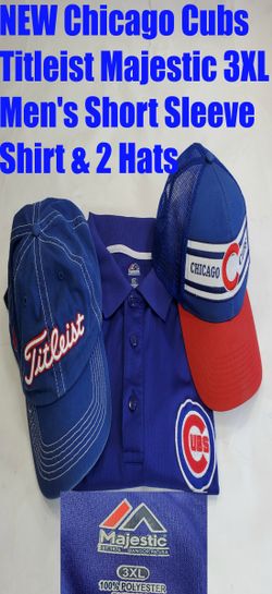 NEW Chicago Cubs Majestic XL Jersey Cool Base and 2 Hats Rizzo Wrigley Field Jordan