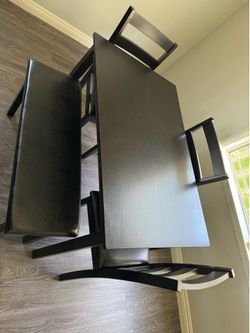 5 piece dining room table- black