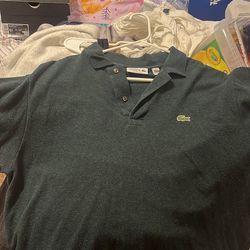 Men Green Lacoste polo size XXL