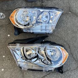  11-13 dodge Durango Chrome Amber Headlights Replacement