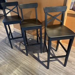 INGOLF Ikea Bar Stools - set of 3