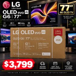 LG OLED EVO AI G6 77-Inch 4K TV SMART BRAND NEW