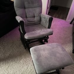 Grey rocking chair