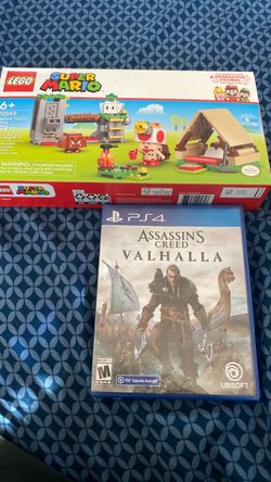 Super Mario Lego Toad’s Camp/ Assassins Creed Valhalla PS4 w Ben 10 Power trip