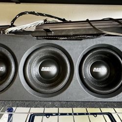Sundown Audio 8’ Subwoofers Custom Underseat Box And Dual Amps