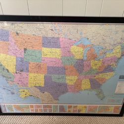 USA framed map or picture frame