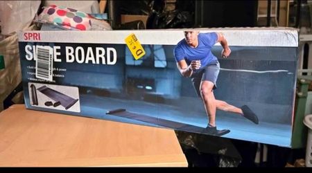 SPRI Slide Board / SPRI 6ft Fitness Slide Board Core Workout Kit / Brand New In Box / Includes Booties & Carry Bag