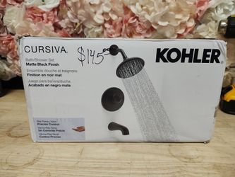 KOHLER
Cursiva Single-Handle 3-Spray Tub and Shower Faucet 1.75 GPM in Matte Black (Valve Included