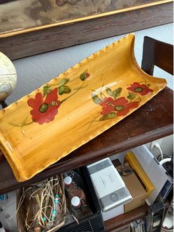 Fleur De Paradis Red Poppy Bread Tray
