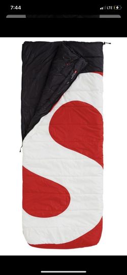 Red supreme sleeping bag north face