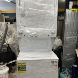 GE 27” Washer And Dryer Stackable In White New Open Box