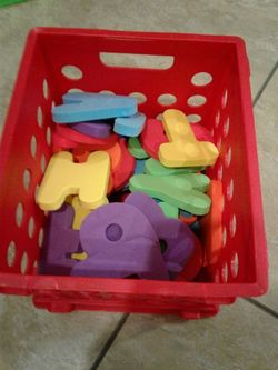 Foam letter set. Bath toy. Bath letter set