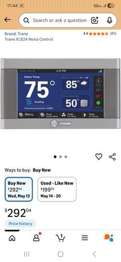 Trane XL824 A/C thermostat