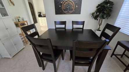 6 Chair Dining Room Table Expandable