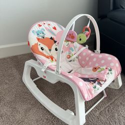 Infant To Toddler Rocker Soothing Baby Seat With Removable Bar