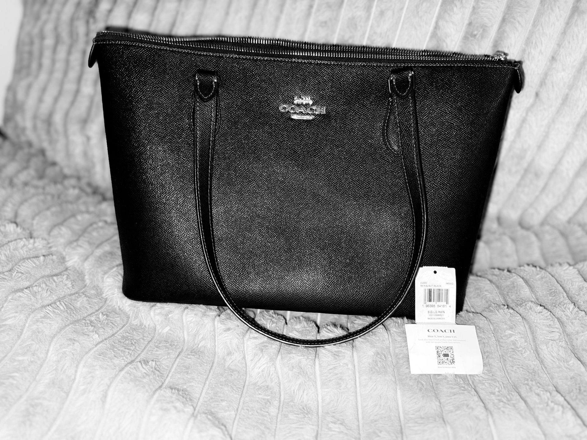 Black Coach Gallery Tote Bag