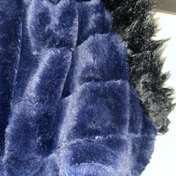 Fur blue CALVINKLEIN Coat