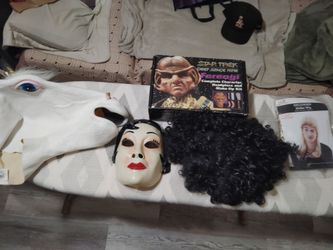 Halloween Costume Lot Masks Wigs Star Trek