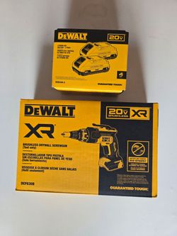 Dewalt 20v Drywall Screw Gun With 2-pack 4AH Batteries (No Charger)
