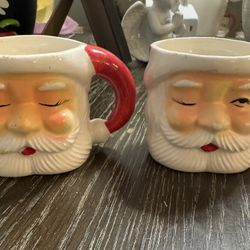 Vintage Santa Mugs 