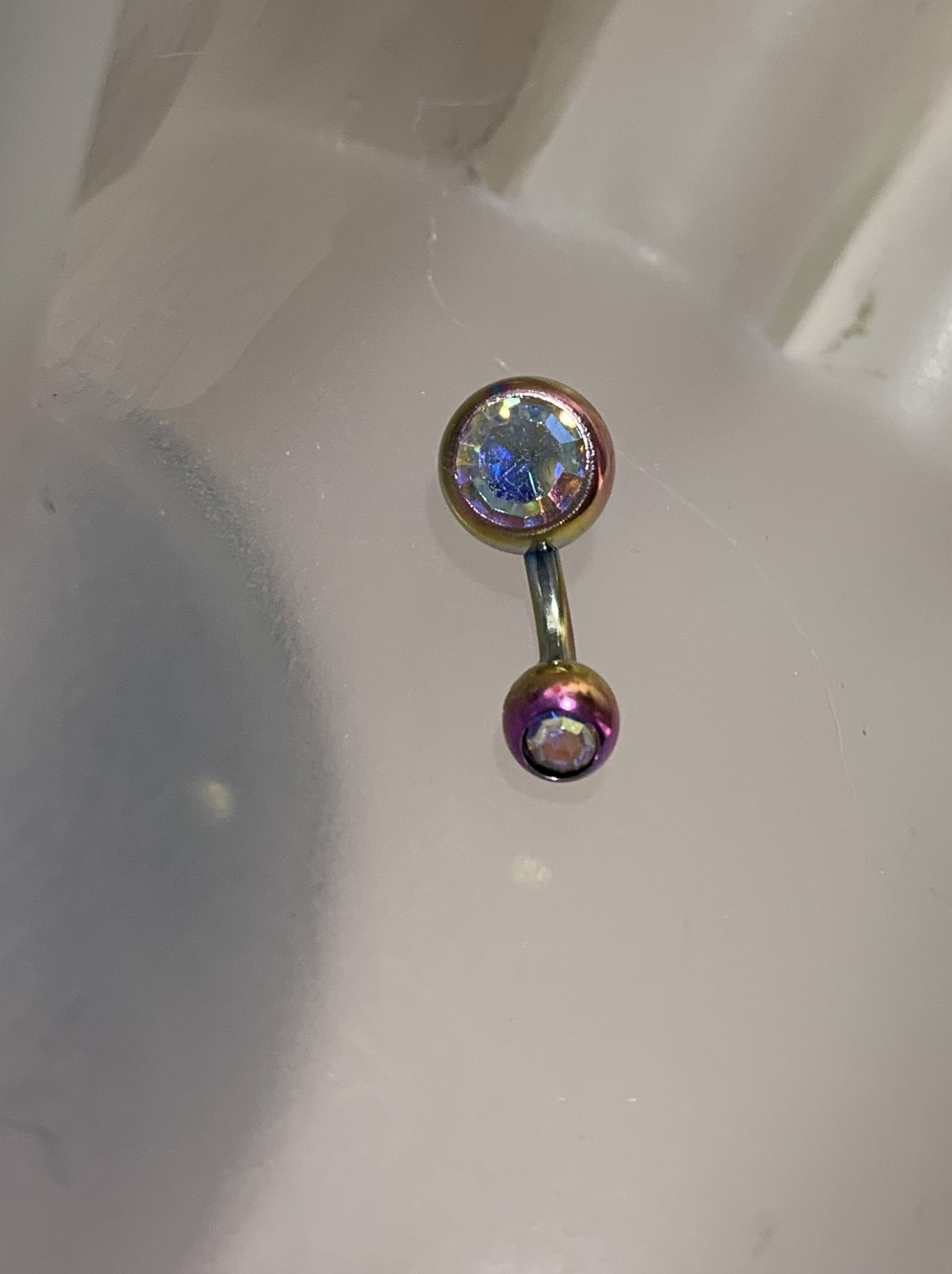 NWOT jeweled CZ belly button ring