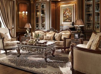 Monaco Elite Antique Brown 3-Pc Living Room Set  / HD-92-SSET3