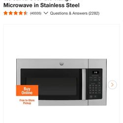 GE 1.6 cu. ft. Over-the-Range Microwave in Stainless Steel