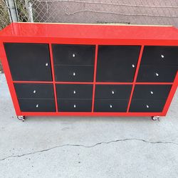 High Gloss Red Cabinet Entertainment Center Tv Stand Sideboard Credenza Buffet .