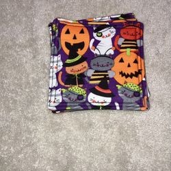 Handmade Machine Sewn Halloween Pattern Set Of 4 Coasters — 4”x4.5”