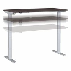 Move 40 Series by Bush Business Furniture Height-Adjustable Standing Desk, 60" x 30", Storm Gray/Cool Gray Metallic