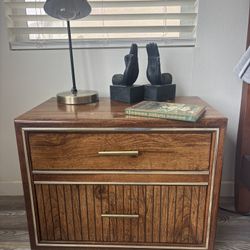 Real Wood Vintage End Table 