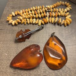 Genuine Baltic Amber sterling silver Jewelry 