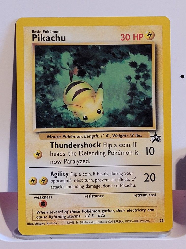 Pokemon Card Pikachu Promo #27 Year 2000