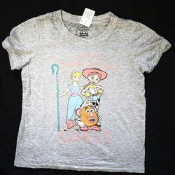 Disney "Girls Supporting Girls" Women's Gray Tee Size S