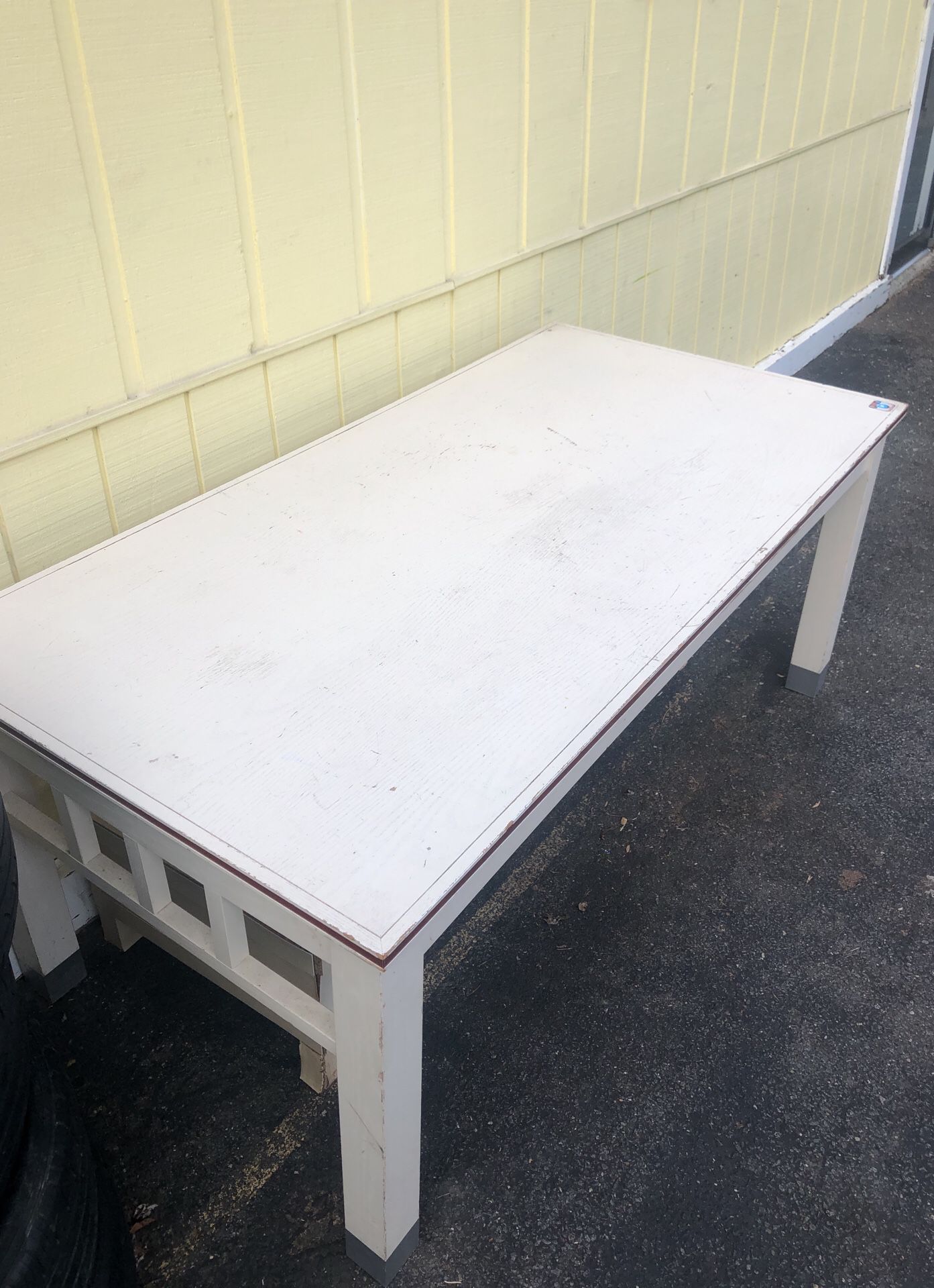 Large white table