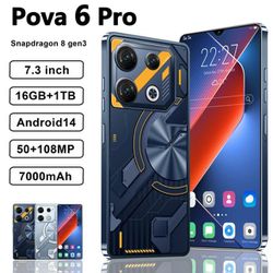Original  Pova 6 Smartphone  Unlocked 7.3inch