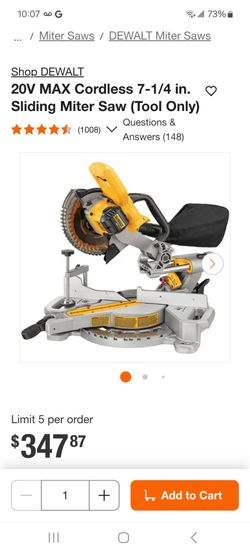 DeWALT cordless sliding compound miter saw (tool only)