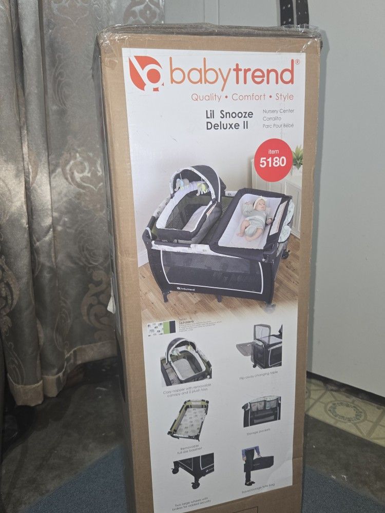 Playpen Bassinet Changing Table Nursery Center Combo