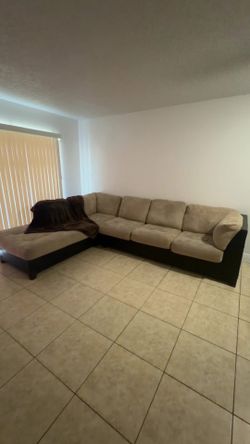 Brown Beige Sectional