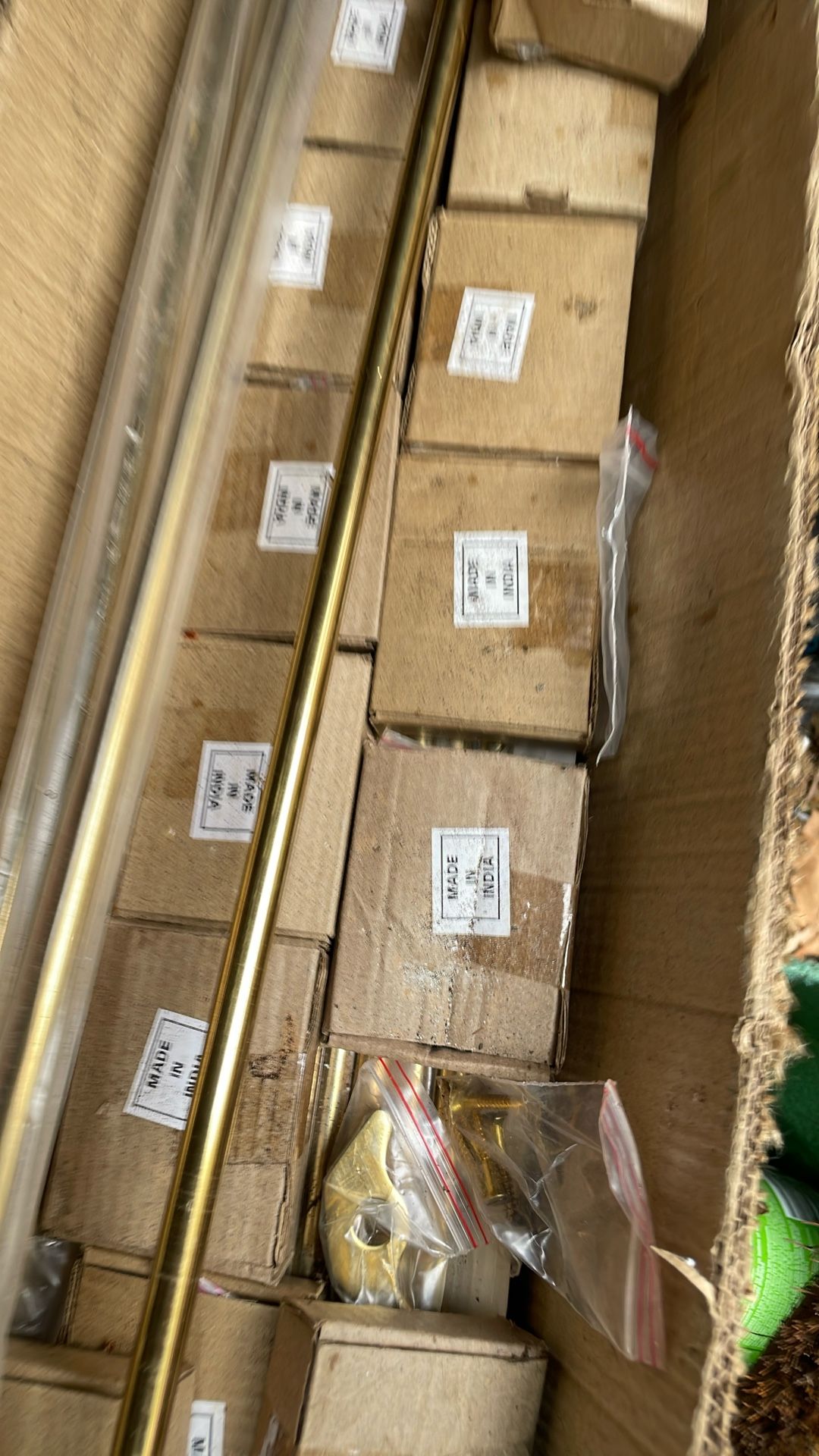 36 Inch brass carpet holders for stairs vintage