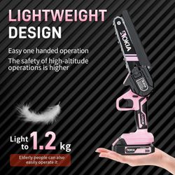 Cordless mini chainsaw pink