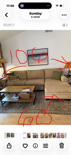 Beige Sectional Sofa with Chaise
