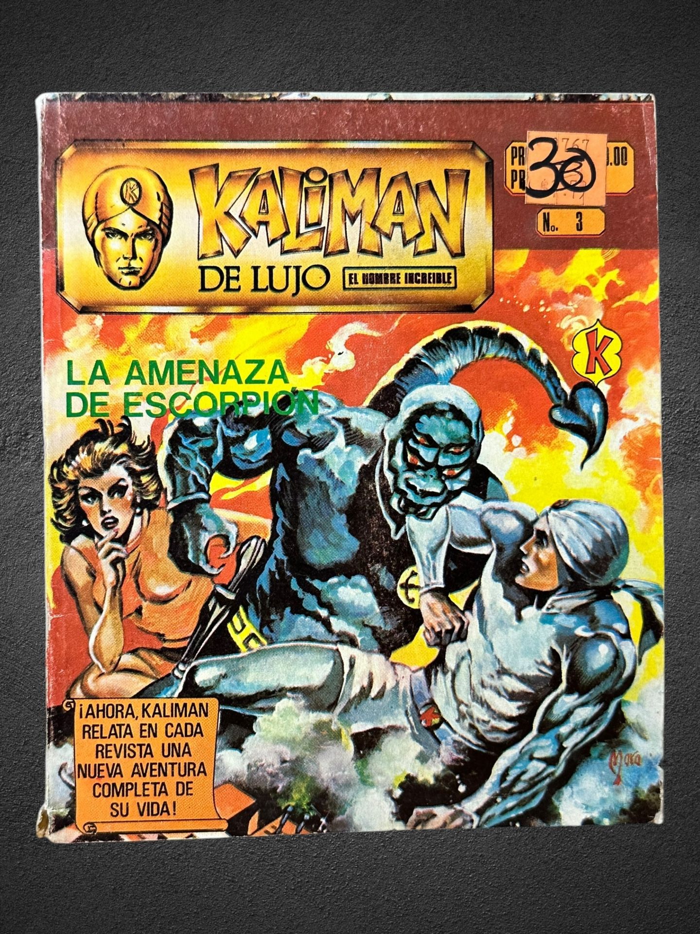 Kaliman de Lujo La Amenaza de Escorpión #3 Mexican Comic Spanish