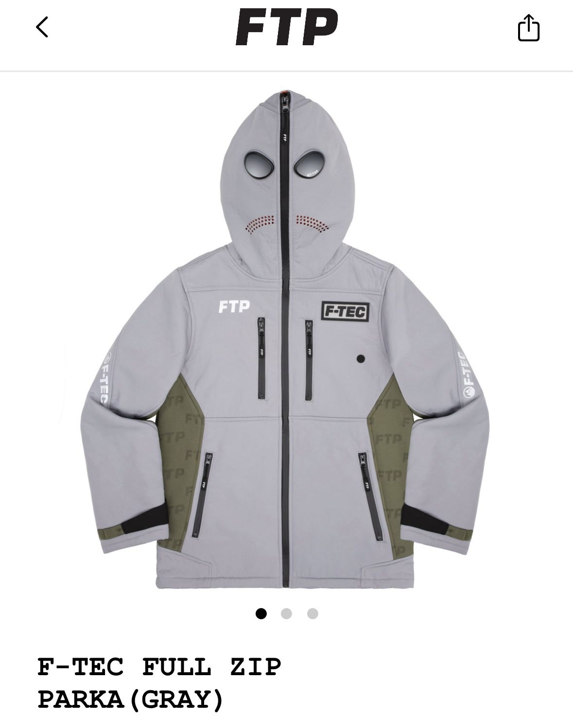 FTP FUCKTHEPOPULATION GREEN PARKA WATERPROOF