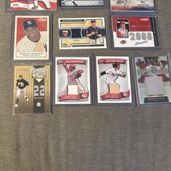 Lot Of 10 Relic/jersey Baseball Cards