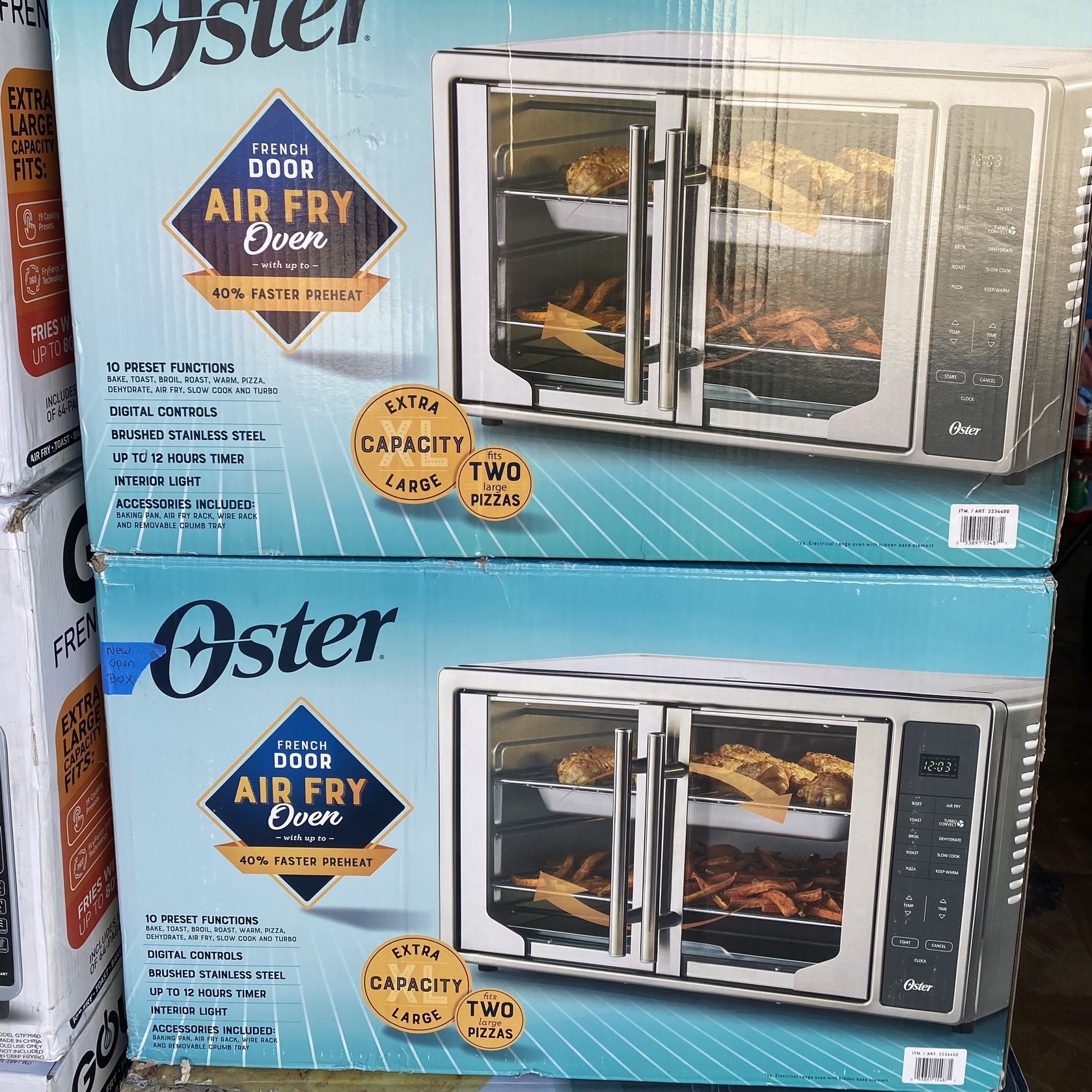 Oster French Door Air Fryer Oven with 40 faster faster Preheat Open box Like New RETAIL 199 to 260 Big saving here for Sale in Bell Gardens CA OfferUp