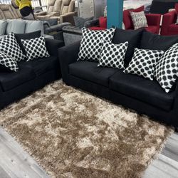 2PC BLACK SOFA & LOVE / FLOOR MODEL SALE 🔥🔥🔥