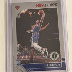 2019-20 NBA Hoops Premium Stock RJ Barrett Rookie Card RC #201 Knicks 